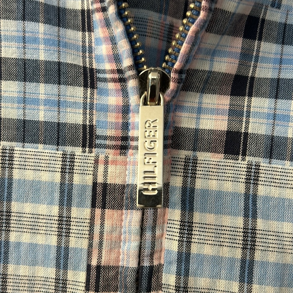 TOMMY HILFIGER plaid, hooded jacket, size L - Picture 4 of 5
